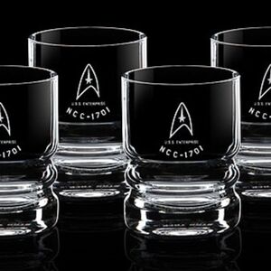 Star Trek USS Enterprise NCC-1701 Glassware Set of 4 – ThinkGeek – 7oz Original